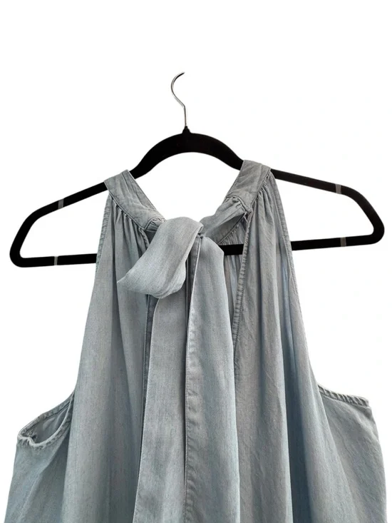 Vince Camuto Sleeveless Light Blue Tiered Maxi Dress Airy Beach Casual Boho Sz L - Picture 12 of 16